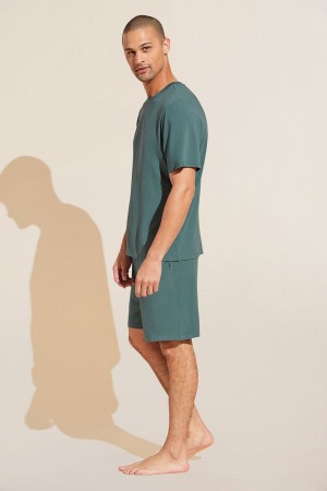 Eberjey Henry TENCEL™ Modal Short PJ Set Men Pajamas Green | BBC8951BU