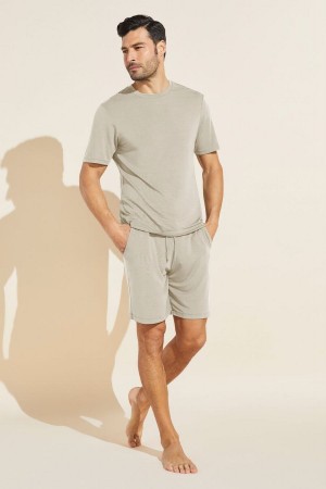 Eberjey Henry TENCEL™ Modal Short PJ Set Men Pajamas Beige | OVD3458AK