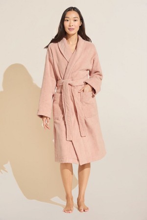 Eberjey Terry Gender Neutral Women Robe Rose Pink | RZY262XO