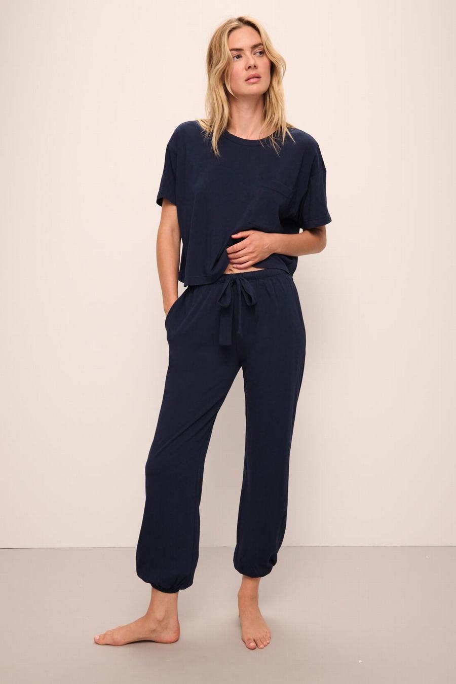 Eberjey Aloe Cotton Women Pants Navy | ZAB2061WM