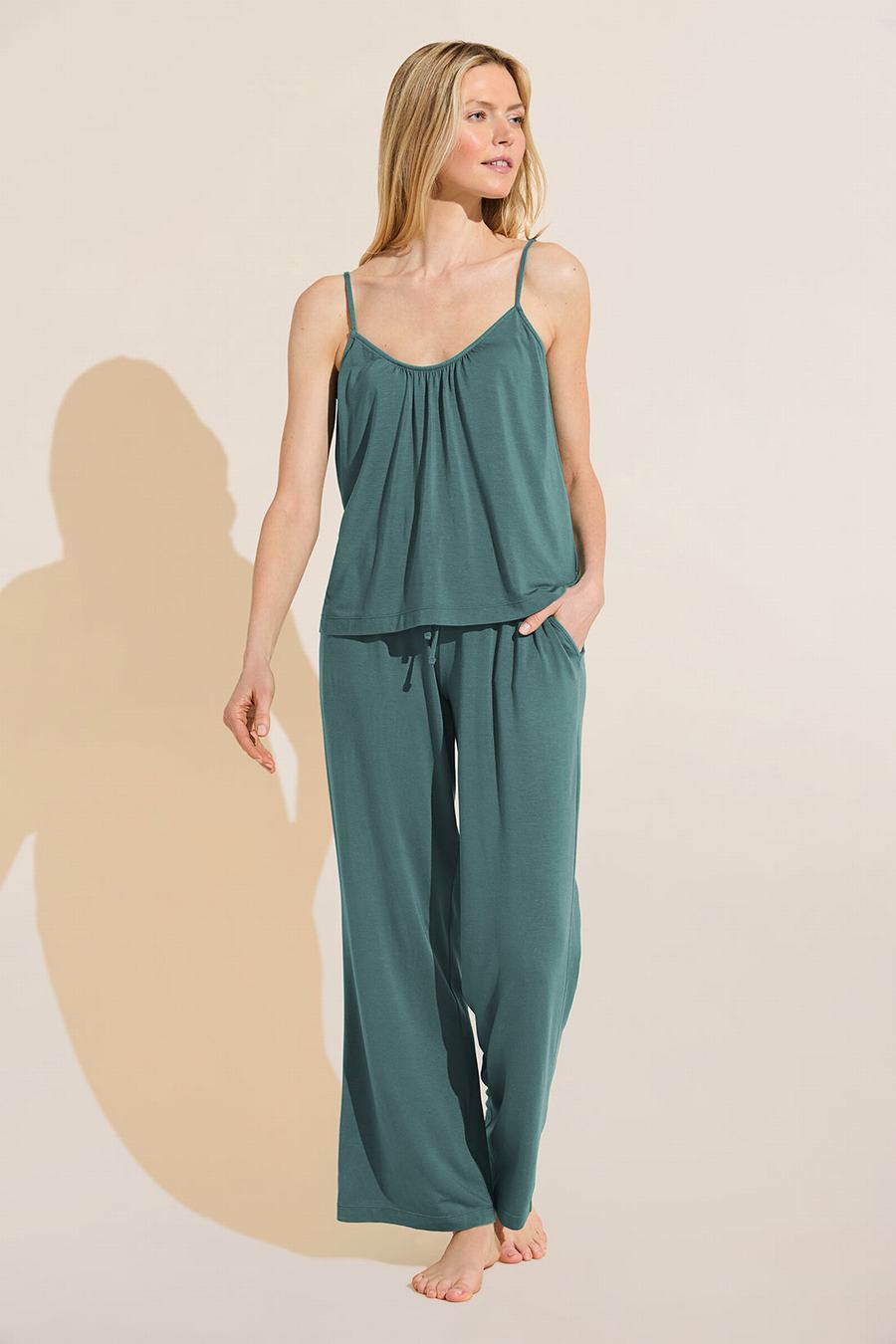 Eberjey Gisele TENCEL™ Modal Cami & Pant PJ Set Women Pajamas Green | EED5940ZR