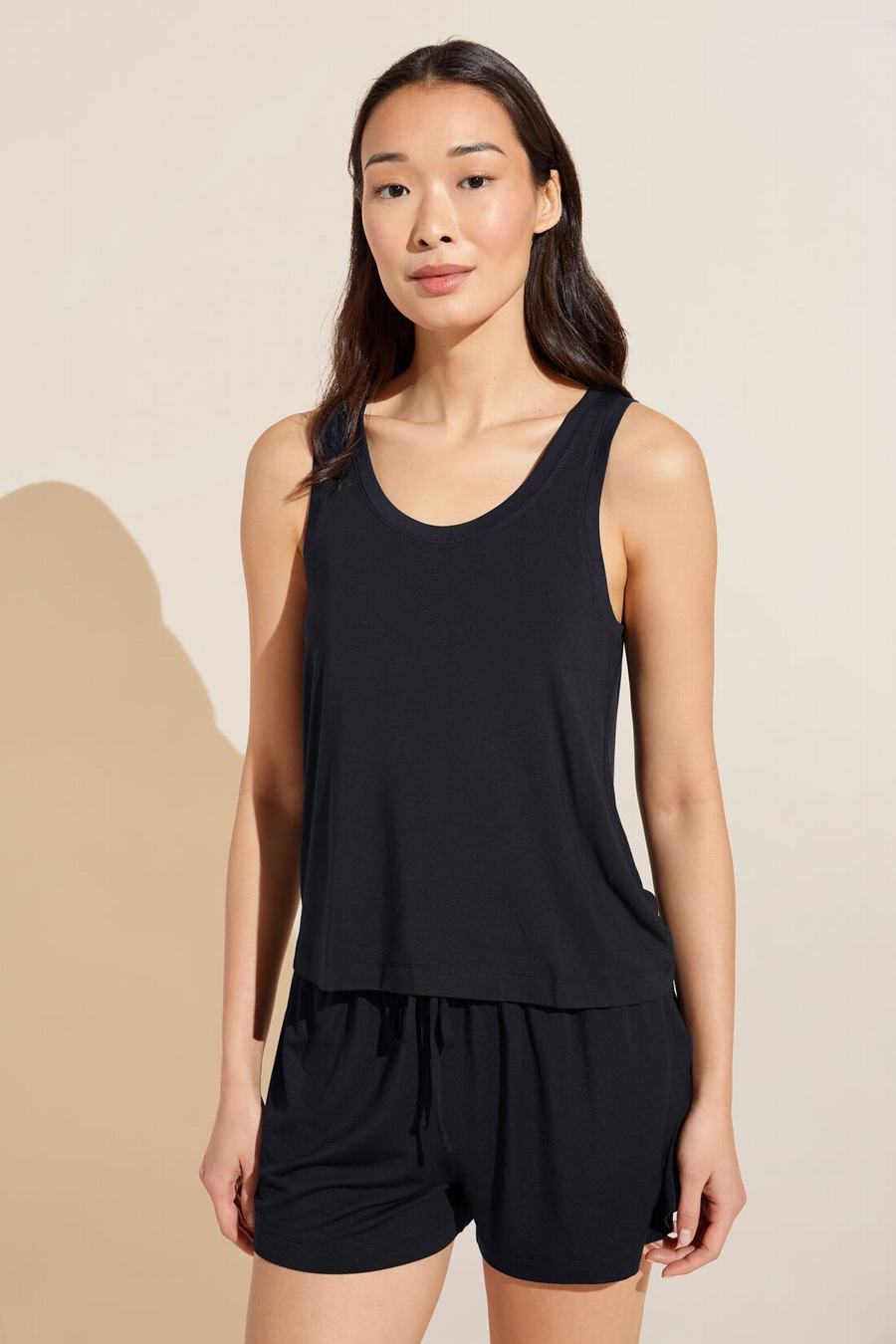 Eberjey Gisele TENCEL™ Modal Everyday Women Tank Top Black | XFW4353HO