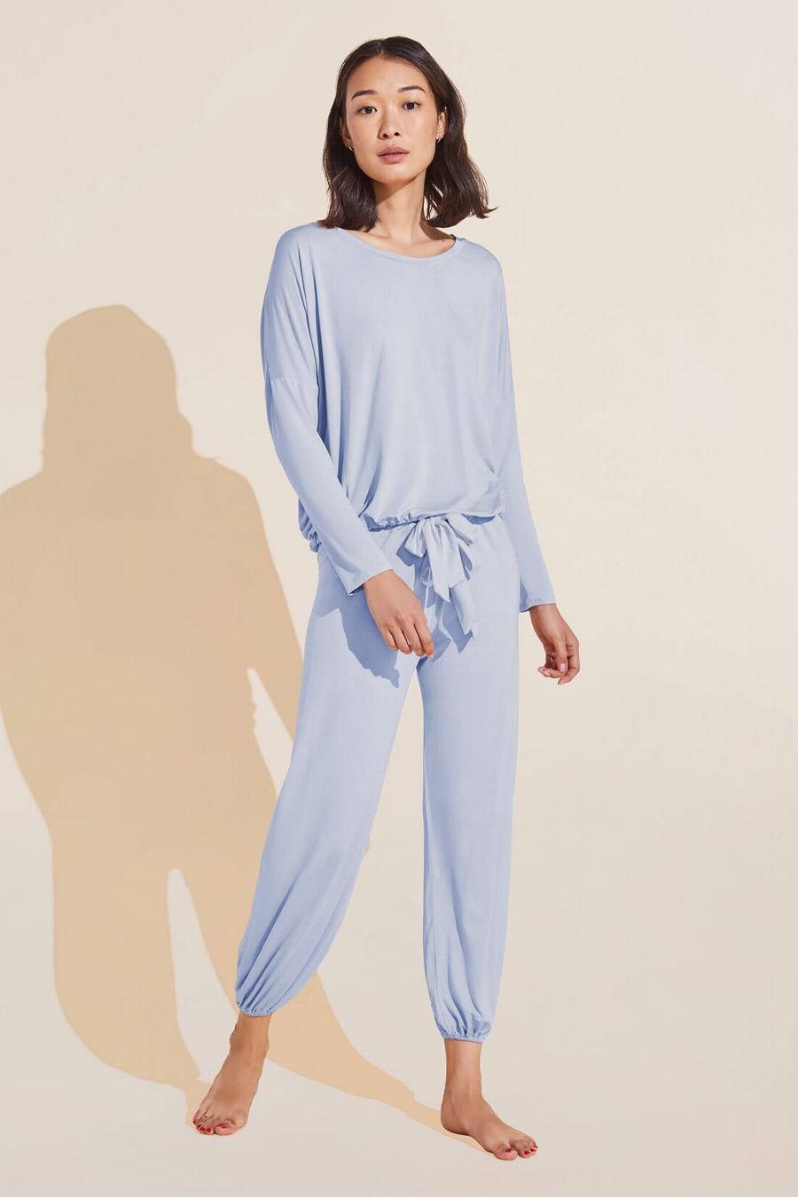 Eberjey Gisele TENCEL™ Modal Slouchy PJ Set Women Pajamas Blue | RRN6996CO