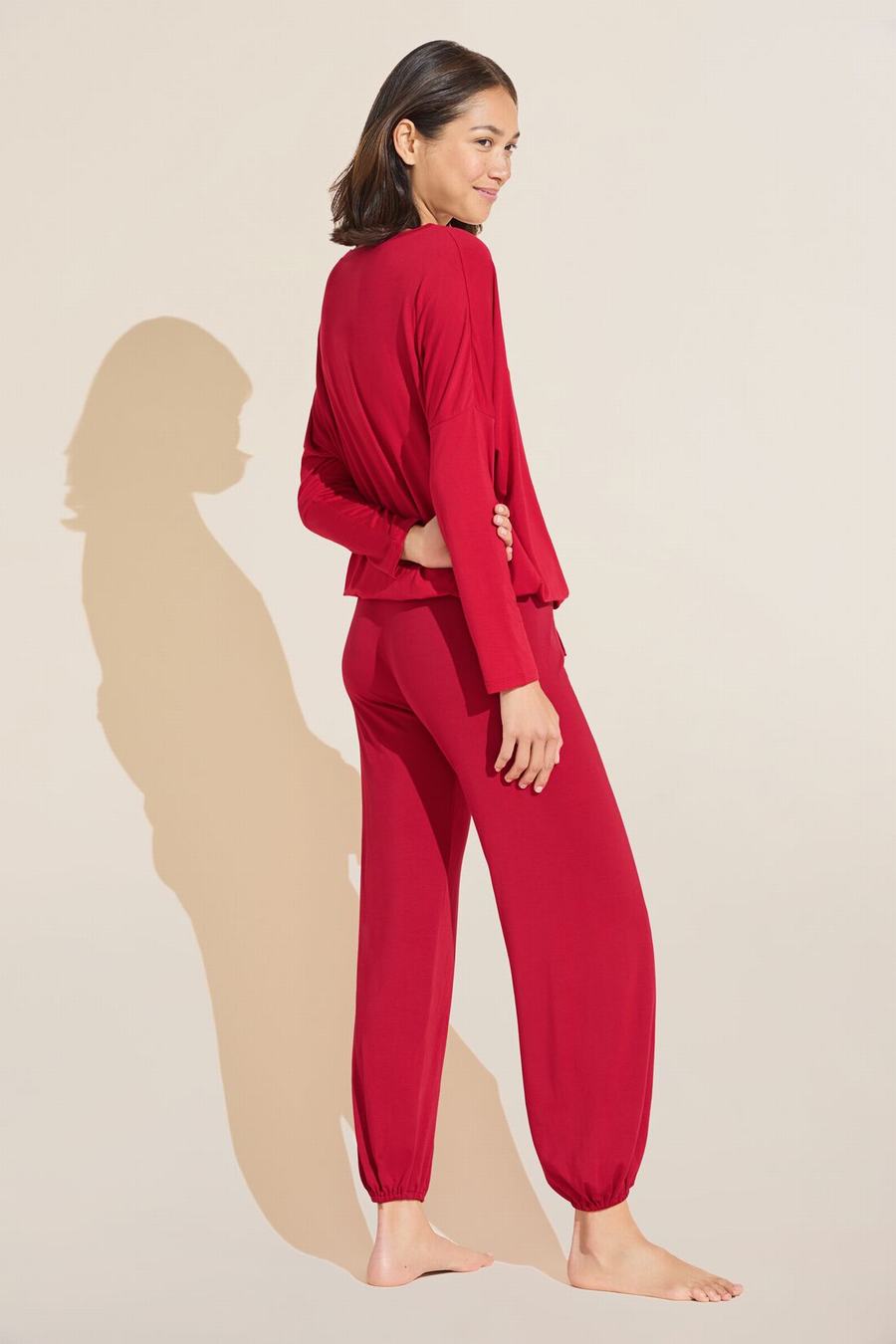 Eberjey Gisele TENCEL™ Modal Slouchy Set Women Pajamas Red | VRK909BV