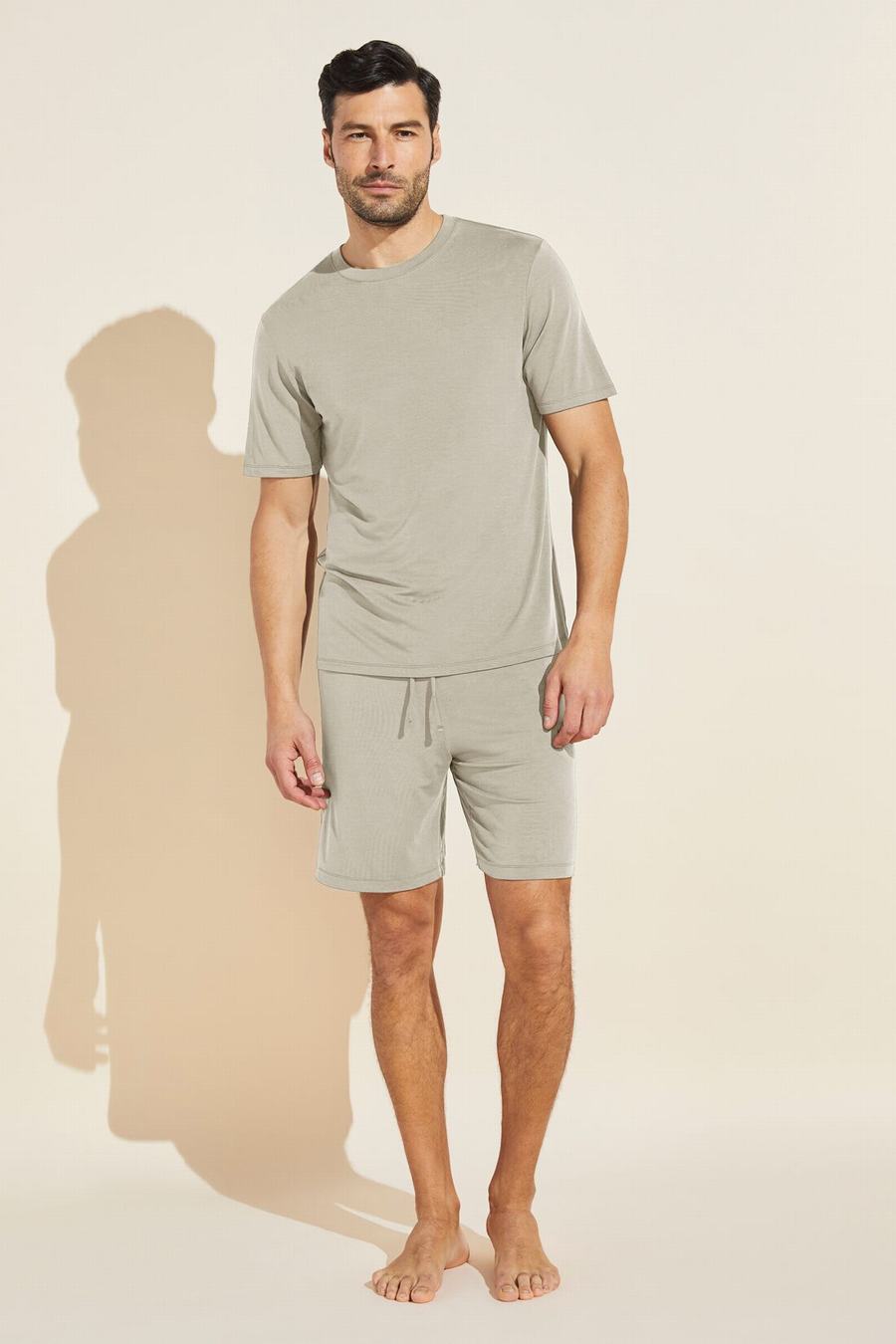 Eberjey Henry TENCEL™ Modal Short PJ Set Men Pajamas Beige | OVD3458AK