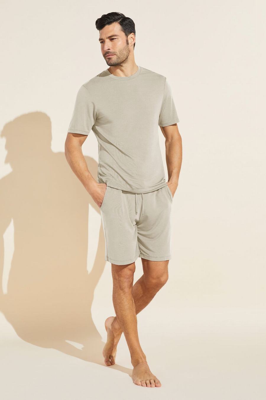 Eberjey Henry TENCEL™ Modal Short PJ Set Men Pajamas Beige | OVD3458AK