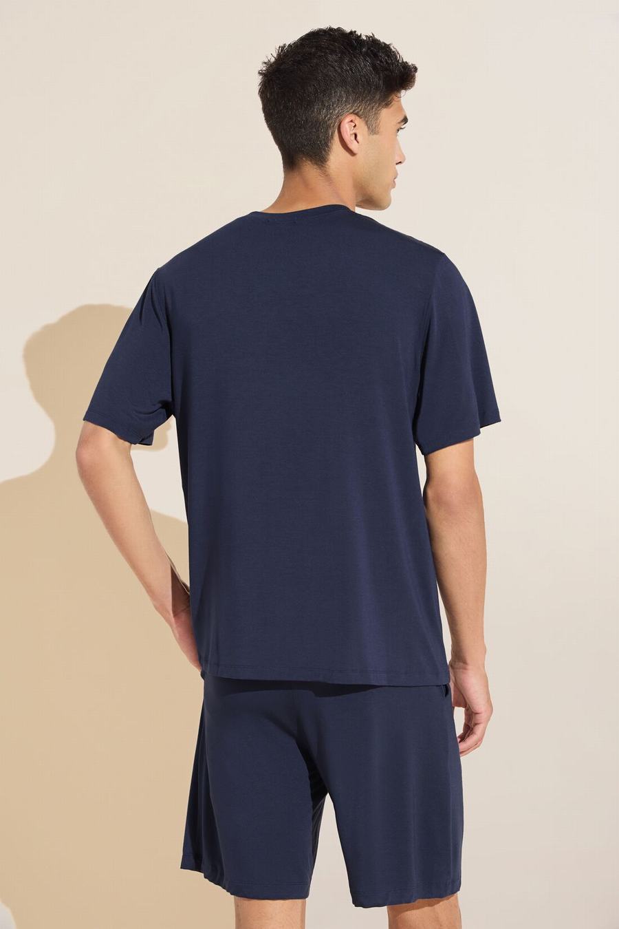 Eberjey Henry TENCEL™ Modal Short PJ Set Men Pajamas Navy | ARQ7449WY