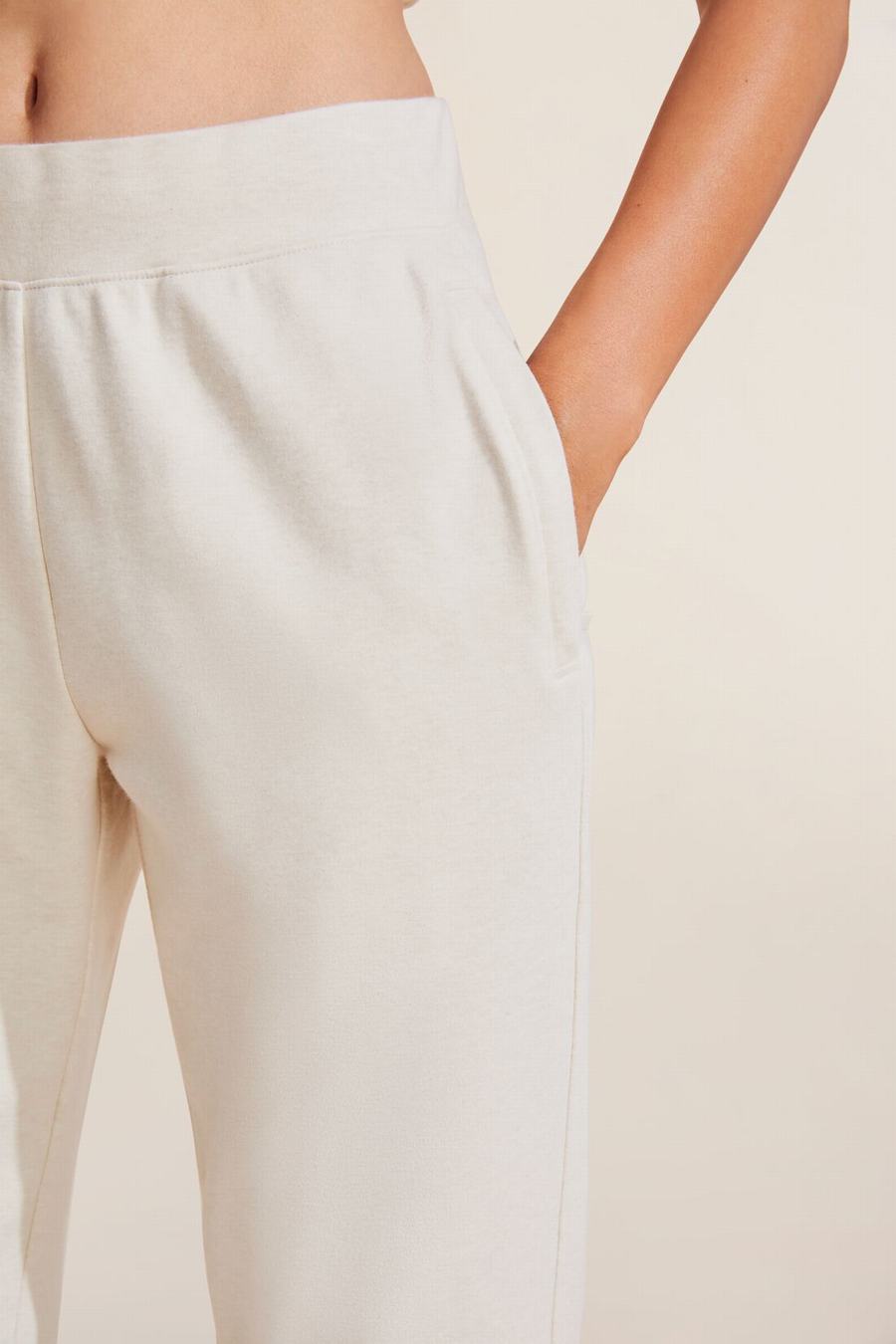 Eberjey Luxe Sweats Jogger Women Sweatpants White | QNE3724EU