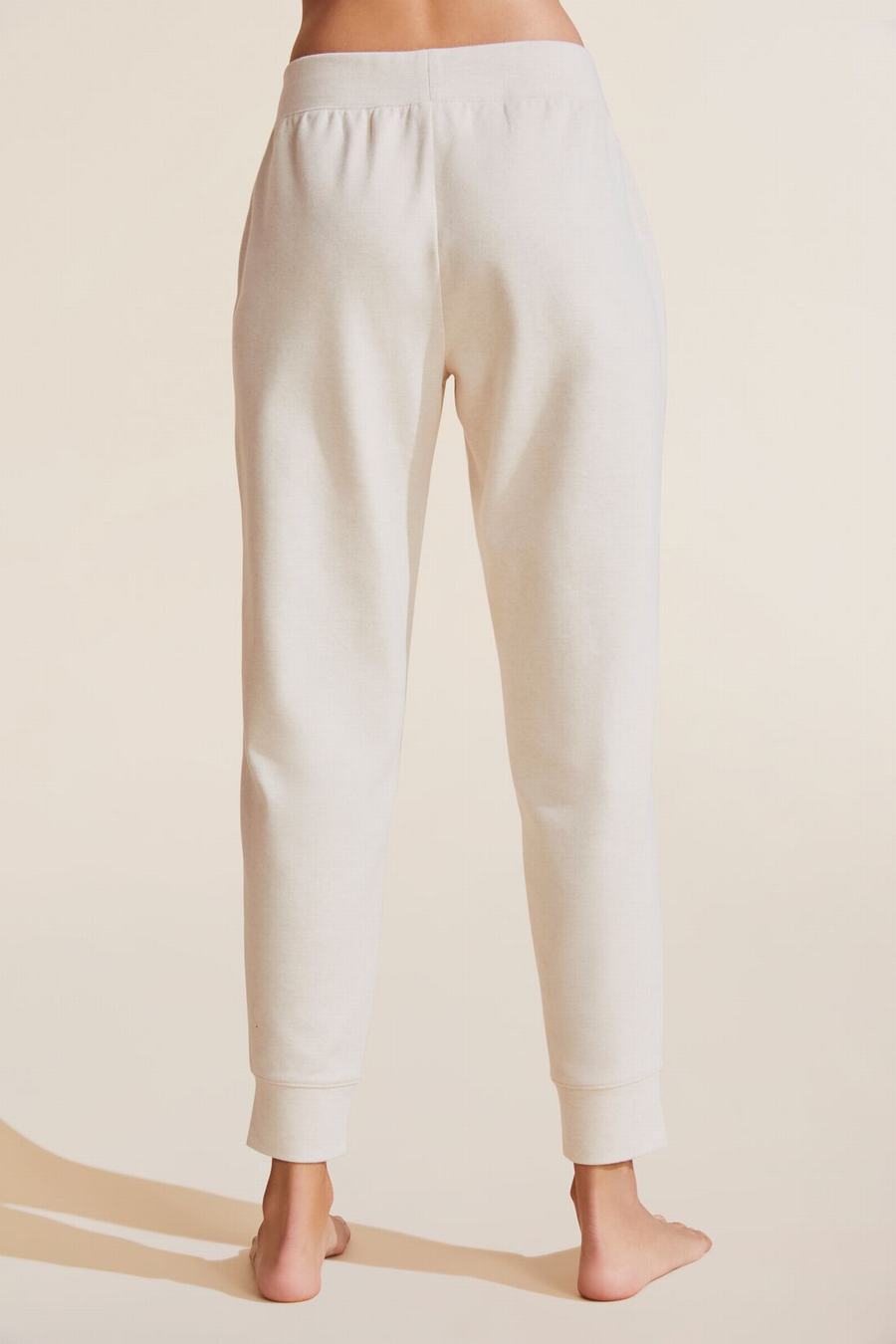 Eberjey Luxe Sweats Jogger Women Sweatpants White | QNE3724EU