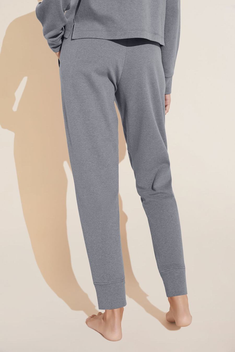 Eberjey Luxe Sweats Jogger Women Sweatpants Dark Grey | LXR3232PZ