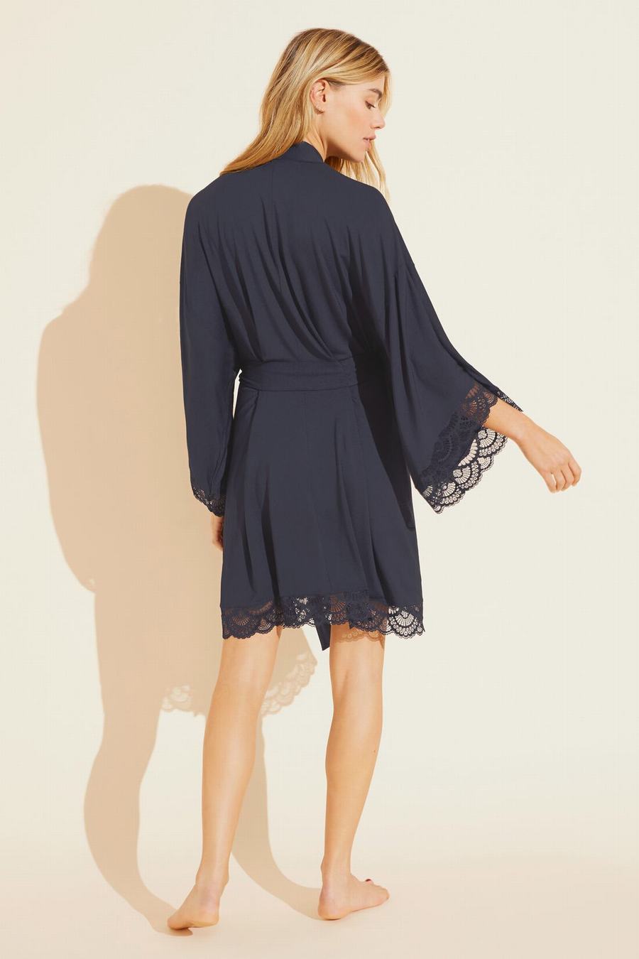 Eberjey Mariana TENCEL™ Modal Women Robe Navy | EFJ9232IY