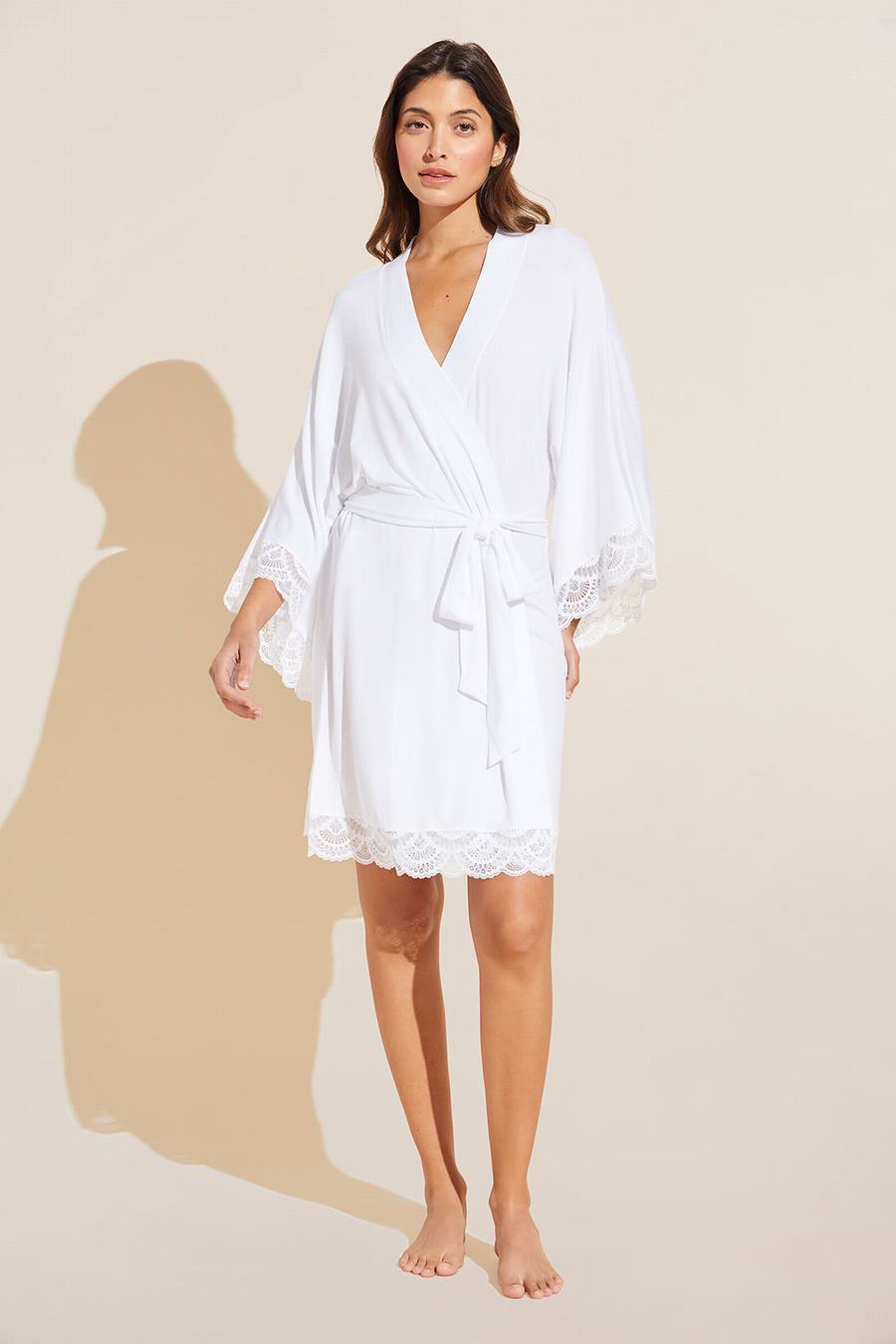 Eberjey Mariana TENCEL™ Modal Women Robe White | ITP2158KN