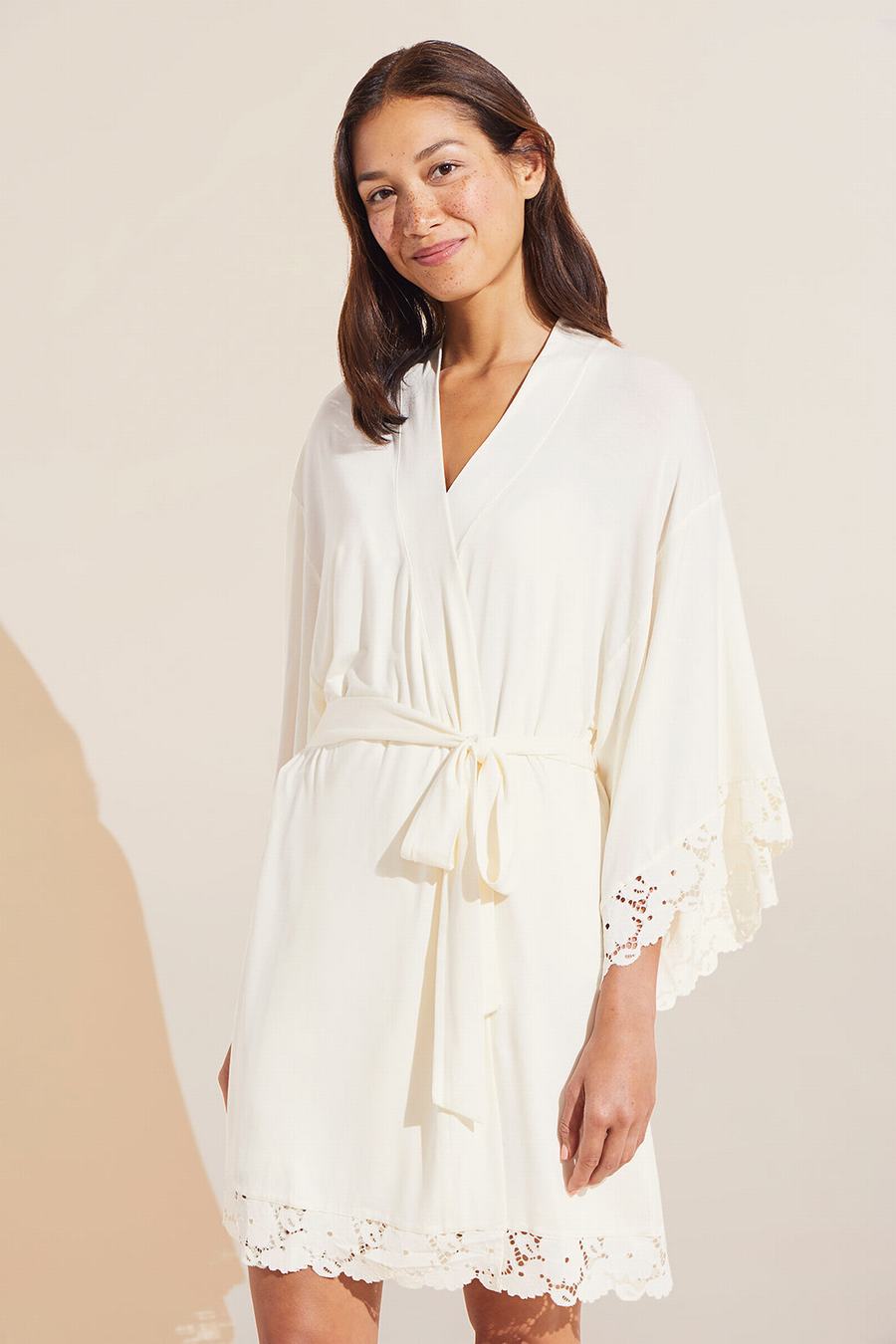 Eberjey Naya TENCEL™ Modal Women Robe White | FYS3952PU