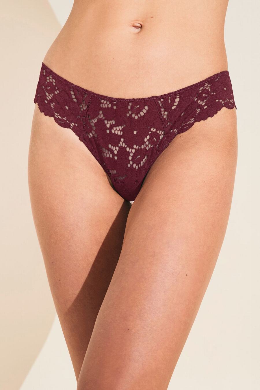 Eberjey Naya Women Bikini Panty Dark Red | FHJ9130LD