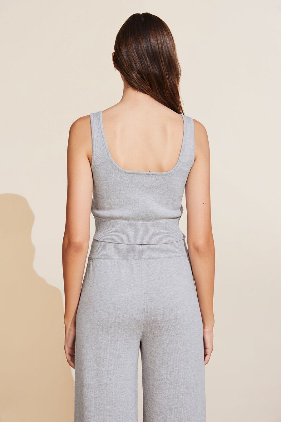 Eberjey Recycled Sweater Cropped Women Tank Top Grey | NGU396KW