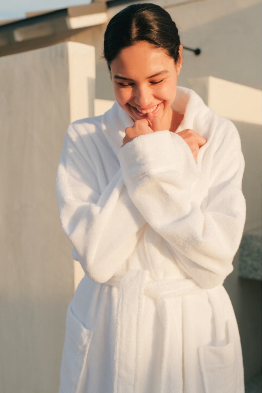 Eberjey Terry Gender Neutral Women Robe White | QLK6421NU